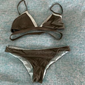 Lspace green and blue bikini set